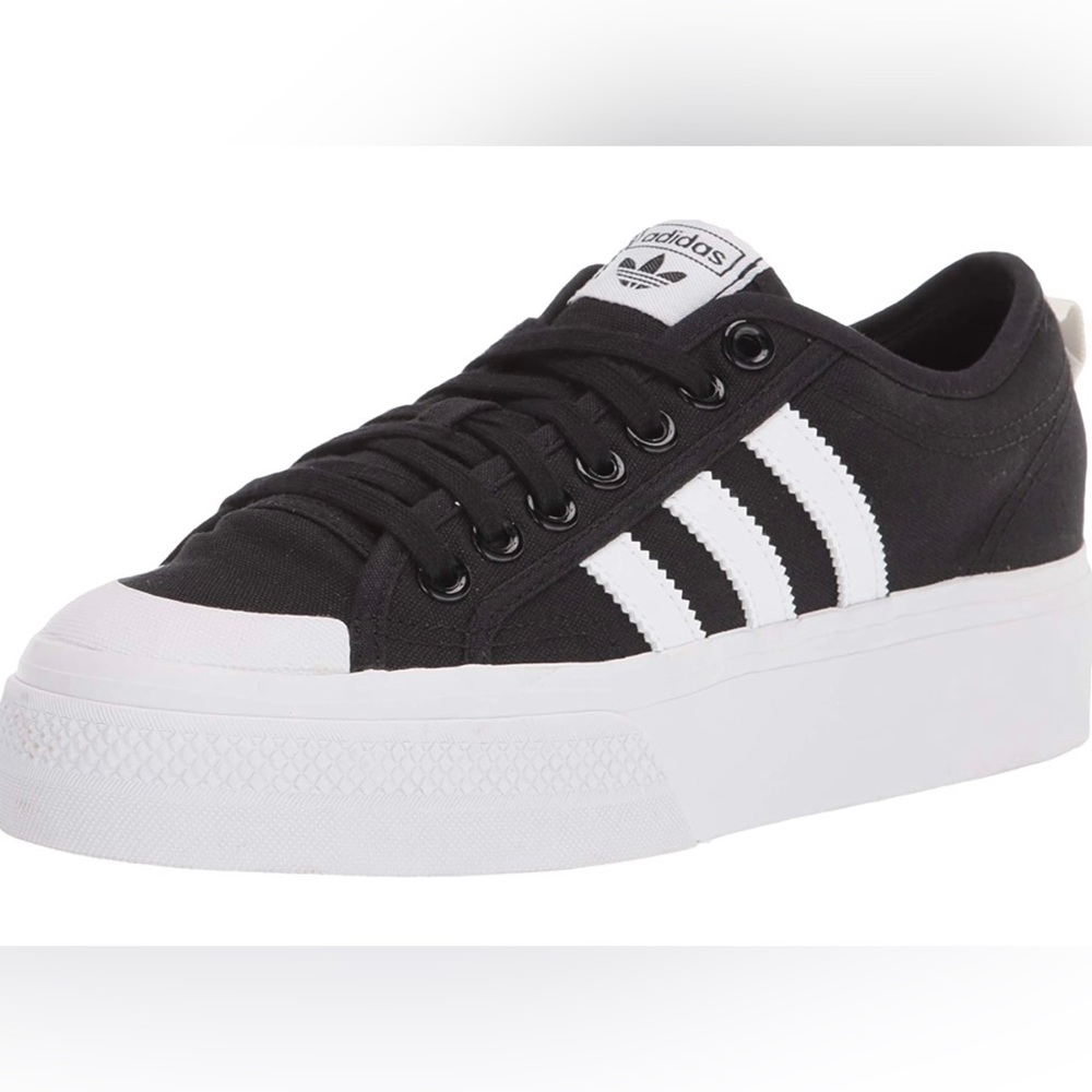 NWT black Adidas Originals Nizza platform sneakers- size 8.5 - Picture 2 of 11